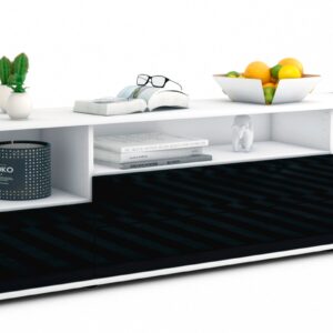 Lowboard Azula, Schwarz (180x49x35cm)