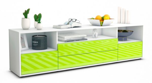 Lowboard Azula, Grün (180x49x35cm)