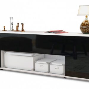 Lowboard Babetta, Schwarz (180x49x35cm)