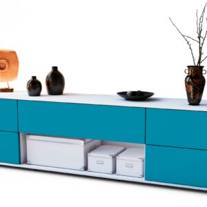 Lowboard Babetta, Türkis (180x49x35cm)