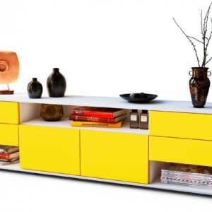 Lowboard Barbara, Gelb (180x49x35cm)