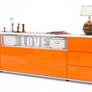 Lowboard Beatrice, Orange (180x49x35cm)