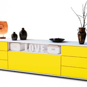 Lowboard Beatrice, Gelb (180x49x35cm)