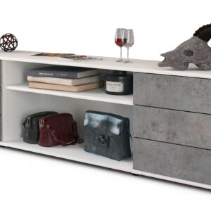 Lowboard Belinda, Beton (180x49x35cm)