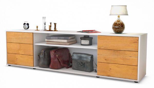 Lowboard Belinda, Eiche (180x49x35cm)