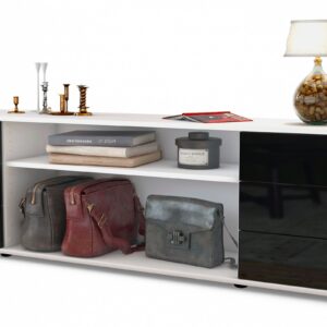 Lowboard Belinda, Schwarz (180x49x35cm)