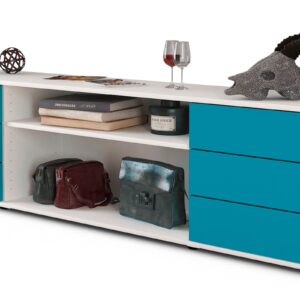Lowboard Belinda, Türkis (180x49x35cm)