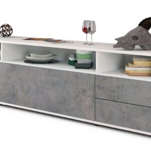 Lowboard Bella, Beton (180x49x35cm)