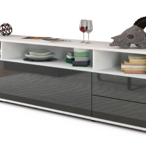 Lowboard Bella, Grau (180x49x35cm)