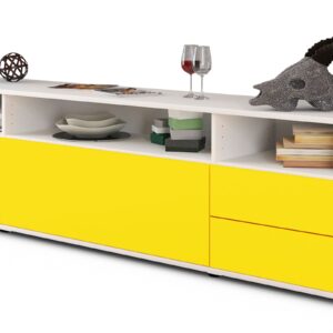 Lowboard Bella, Gelb (180x49x35cm)