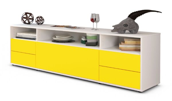 Lowboard Bella, Gelb (180x49x35cm)