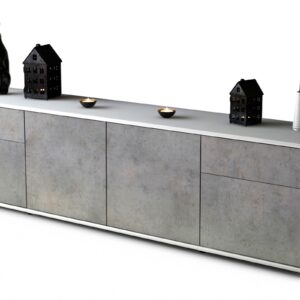 Lowboard Benedetta, Beton (180x49x35cm)