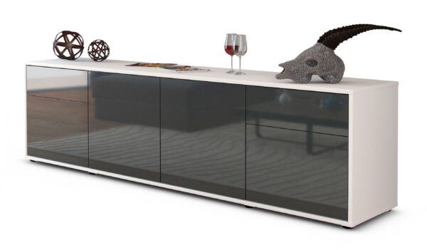 Lowboard Benedetta, Grau (180x49x35cm)