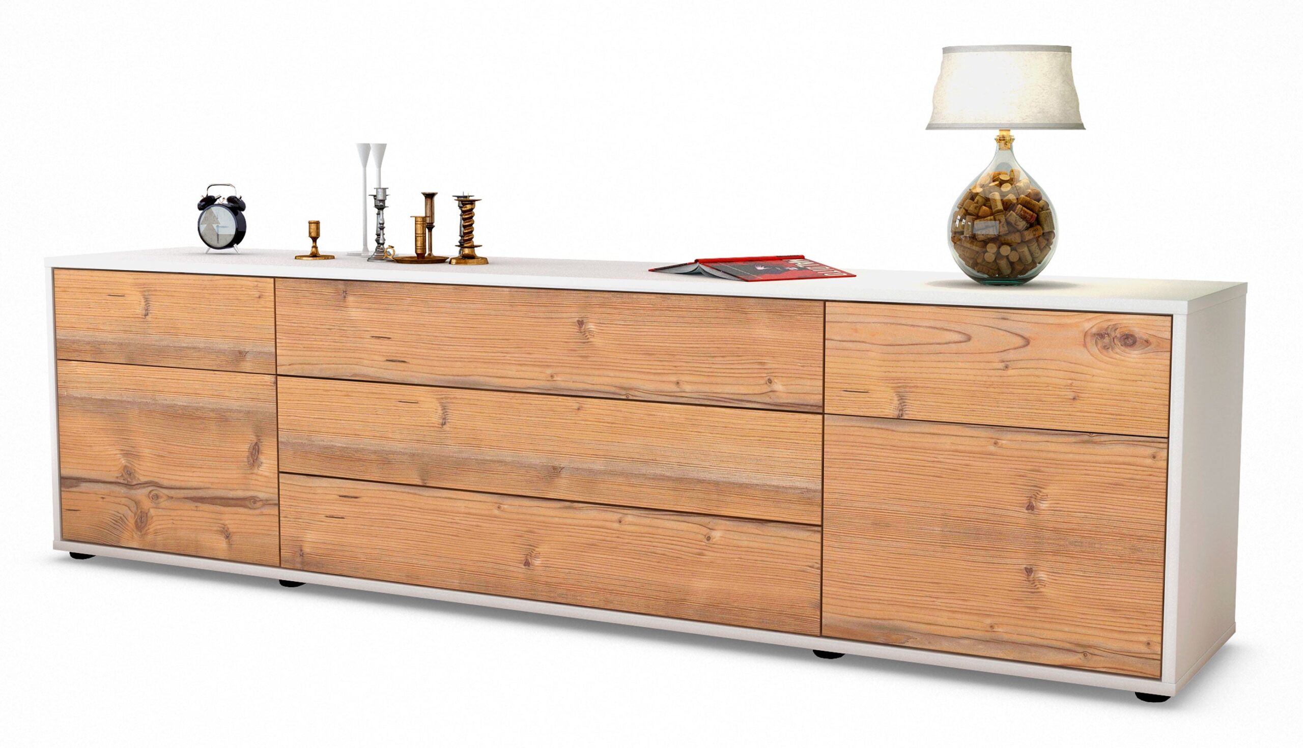 Lowboard Benita, Pinie (180x49x35cm) 1 Lowboard Benita, Pinie (180x49x35cm)