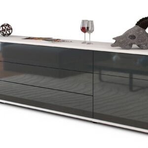 Lowboard Benita, Grau (180x49x35cm)