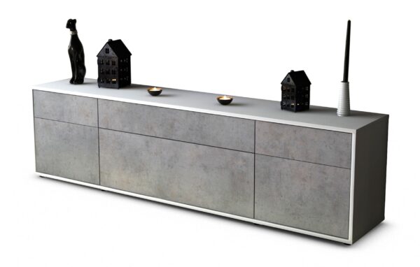 Lowboard Beppa, Beton (180x49x35cm)