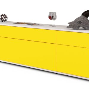 Lowboard Beppa, Gelb (180x49x35cm)