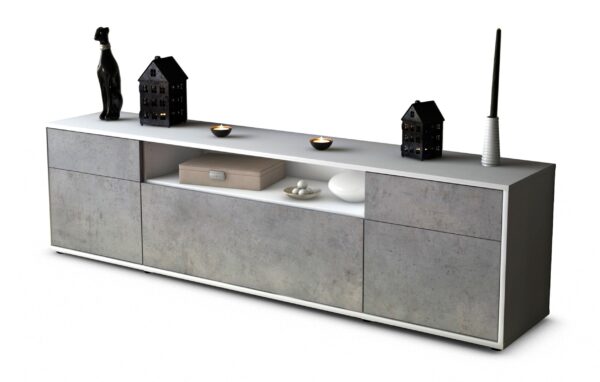 Lowboard Bernadetta, Beton (180x49x35cm)
