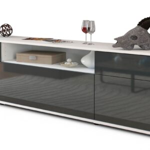Lowboard Bernadetta, Grau (180x49x35cm)