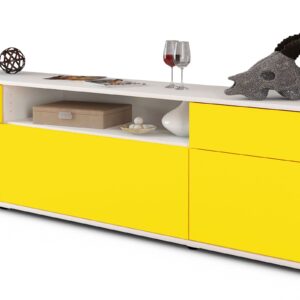 Lowboard Bernadetta, Gelb (180x49x35cm)