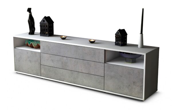 Lowboard Bettina, Beton (180x49x35cm)