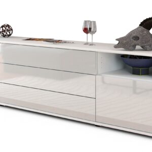 Lowboard Bettina, Weiß (180x49x35cm)