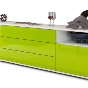 Lowboard Bettina, Grün (180x49x35cm)