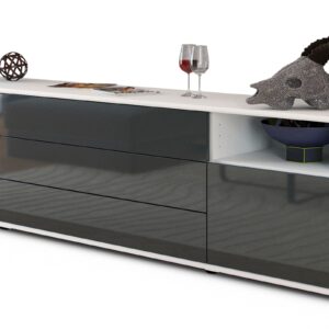 Lowboard Bettina, Grau (180x49x35cm)