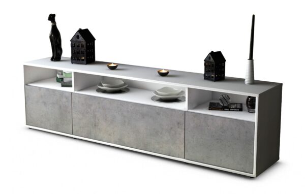 Lowboard Bianca, Beton (180x49x35cm)