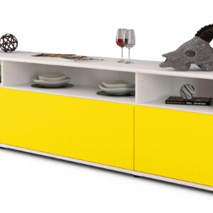 Lowboard Bianca, Gelb (180x49x35cm)