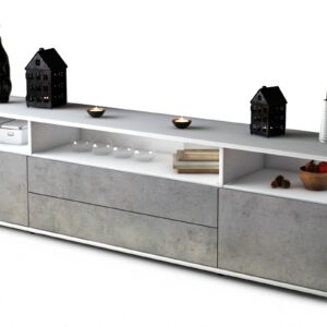 Lowboard Biancaneve, Beton (180x49x35cm)