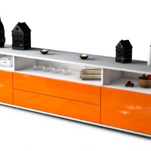 Lowboard Biancaneve, Orange (180x49x35cm)