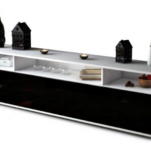 Lowboard Biancaneve, Schwarz (180x49x35cm)