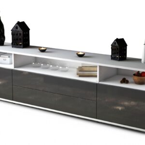 Lowboard Biancaneve, Grau (180x49x35cm)