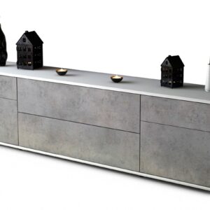 Lowboard Bibiane, Beton (180x49x35cm)