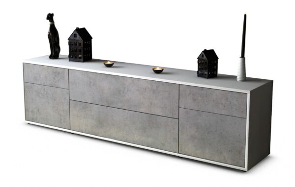 Lowboard Bibiane, Beton (180x49x35cm)