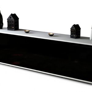 Lowboard Bibiane, Schwarz (180x49x35cm)