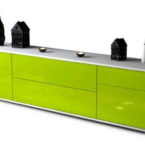 Lowboard Bibiane, Grün (180x49x35cm)