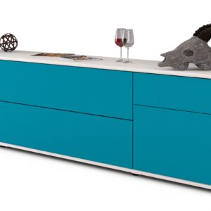 Lowboard Bibiane, Türkis (180x49x35cm)