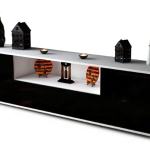 Lowboard Biggi, Schwarz (180x49x35cm)