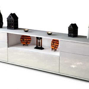 Lowboard Biggi, Weiß (180x49x35cm)