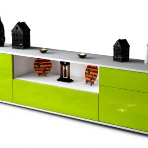 Lowboard Biggi, Grün (180x49x35cm)