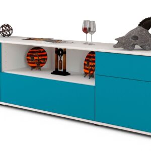 Lowboard Biggi, Türkis (180x49x35cm)