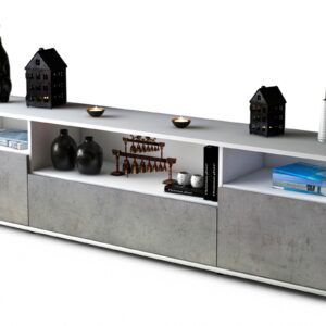 Lowboard Bionda, Beton (180x49x35cm)