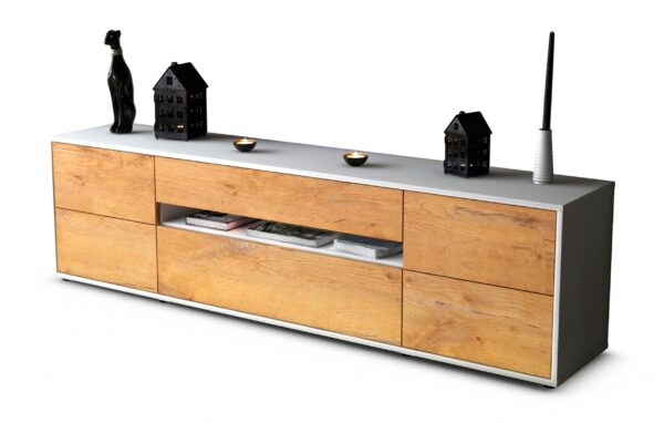Lowboard Bjonda, Eiche (180x49x35cm)