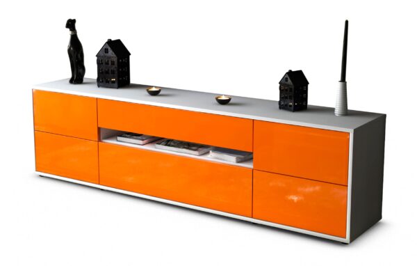 Lowboard Bjonda, Orange (180x49x35cm)