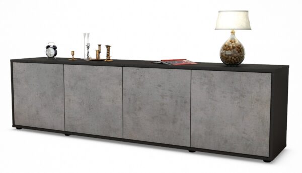 Lowboard Antonia, Beton (180x49x35cm)