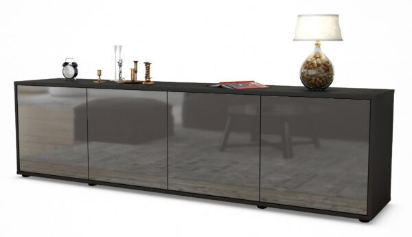 Lowboard Antonia, Grau (180x49x35cm)