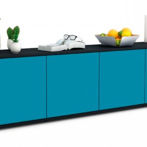 Lowboard Antonia, Türkis (180x49x35cm)