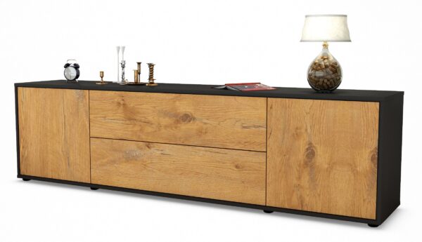 Lowboard Aquilina, Eiche (180x49x35cm)